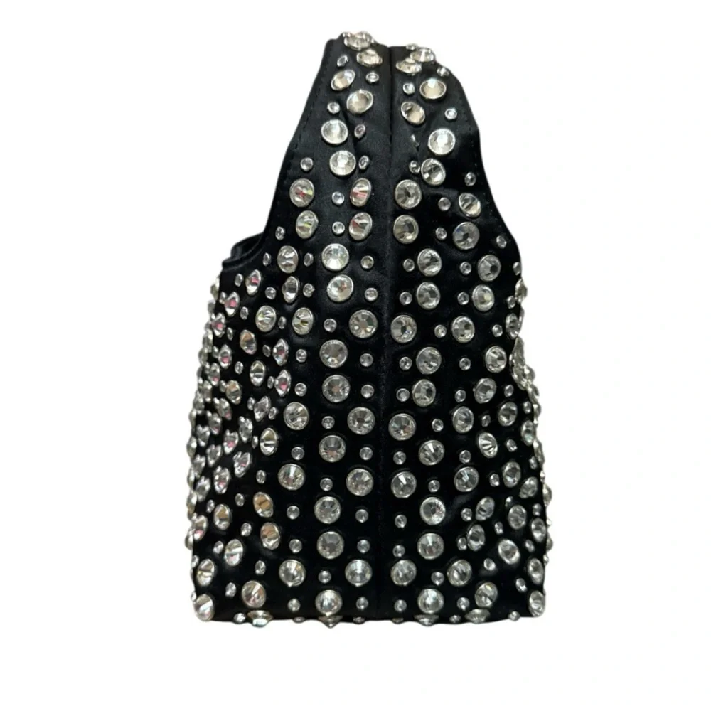 LOEFFLER RANDALL Kenzie Small Rhinestone Embellished Bucket Clutch